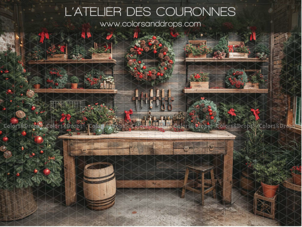 L'atelier des couronnes font de studio colors and drop
